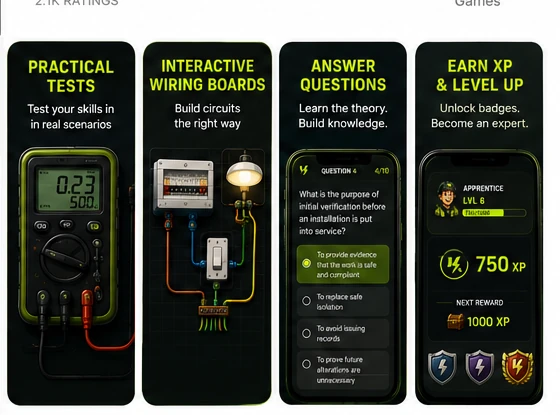 Voltbase game mobile feature screens